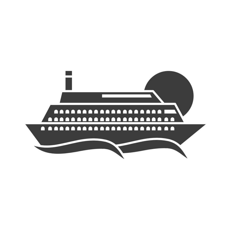 silhouette de bateau vecteur