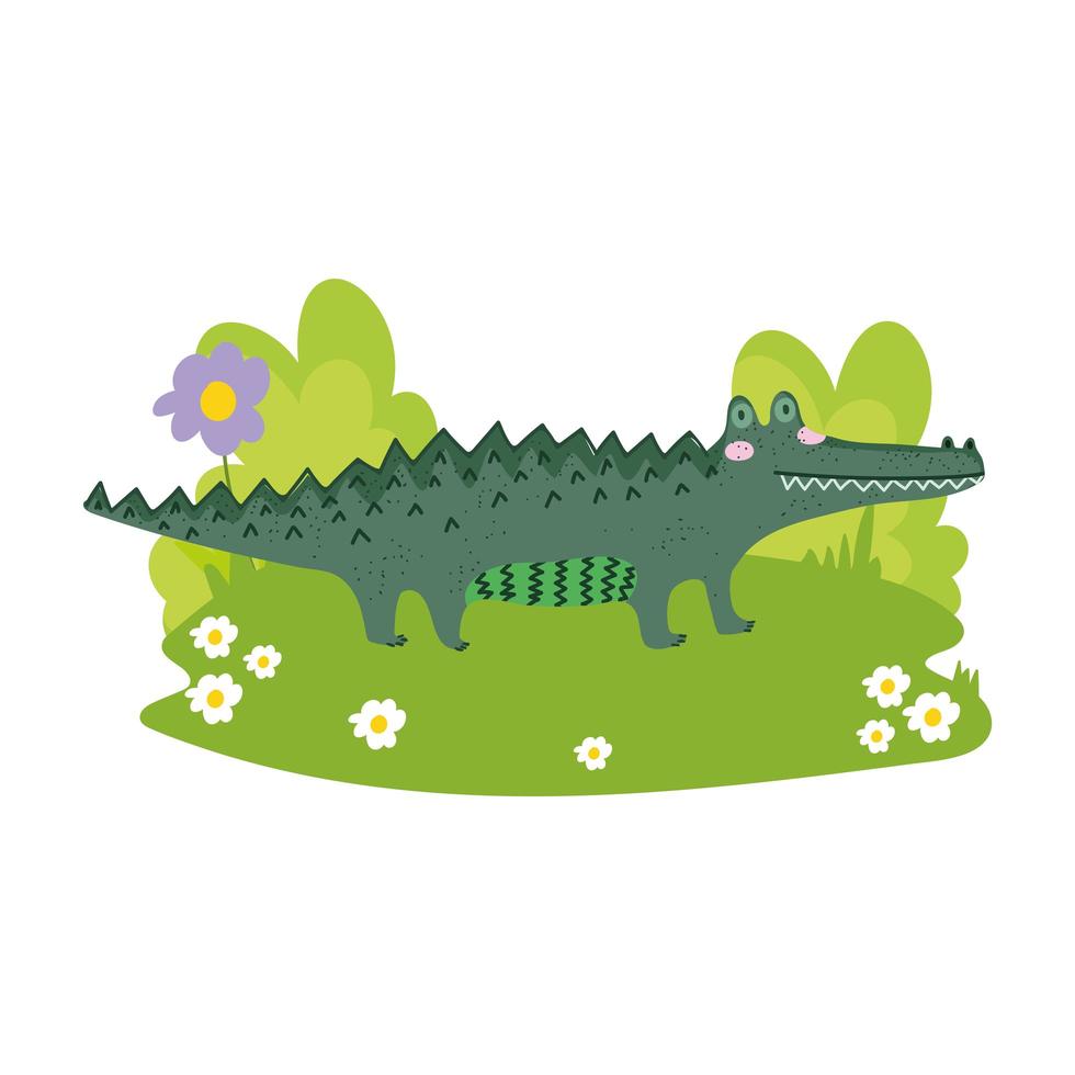 reptile alligator mignon vecteur