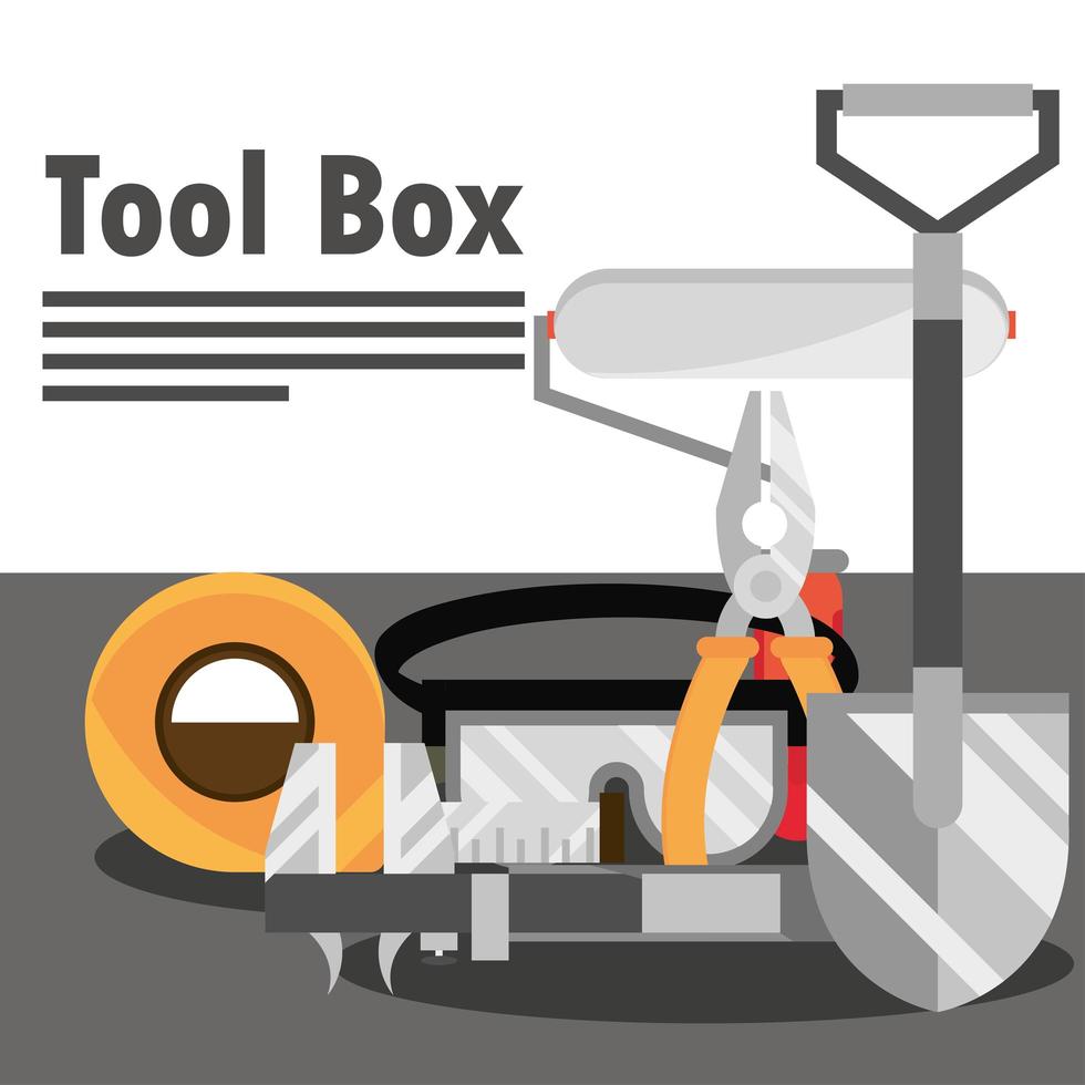 construction de boîte à outils vecteur