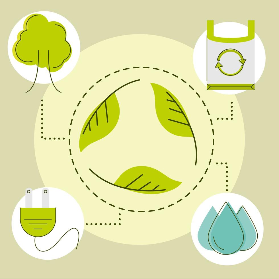 écologie et énergie verte vecteur