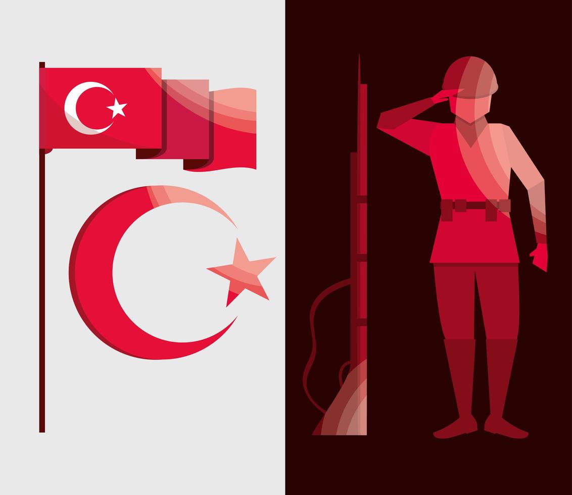 ensemble d'indépendance de la Turquie vecteur