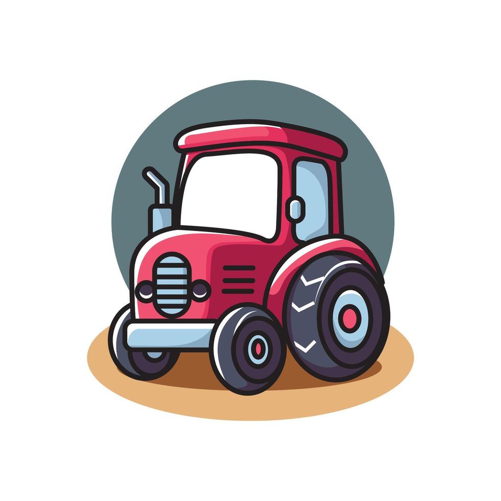 mignonne tracteur vecteur conception illustration