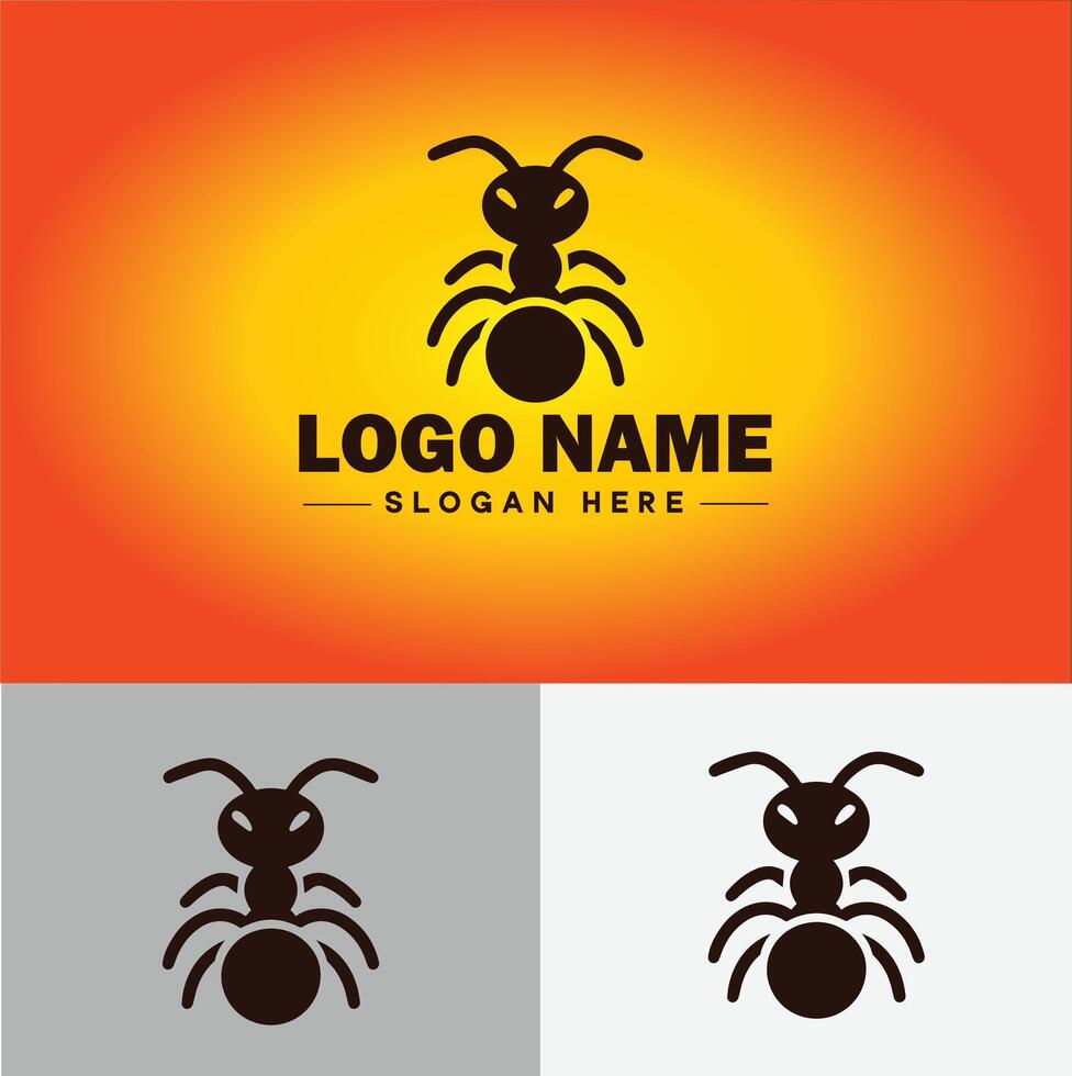 fourmi logo insectes icône entreprise marque affaires fourmi logo modèle modifiable vecteur