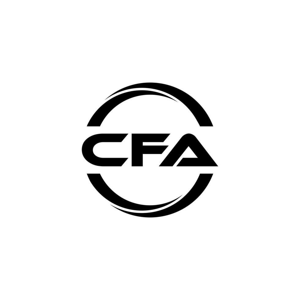 CFA lettre logo conception, inspiration pour une unique identité. moderne élégance et Créatif conception. filigrane votre Succès avec le frappant cette logo. vecteur