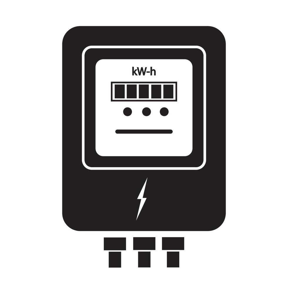 électrique mètre icône logo vecteur conception modèle