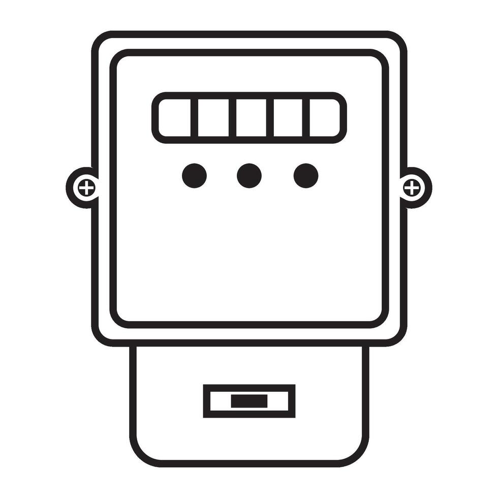 électrique mètre icône logo vecteur conception modèle