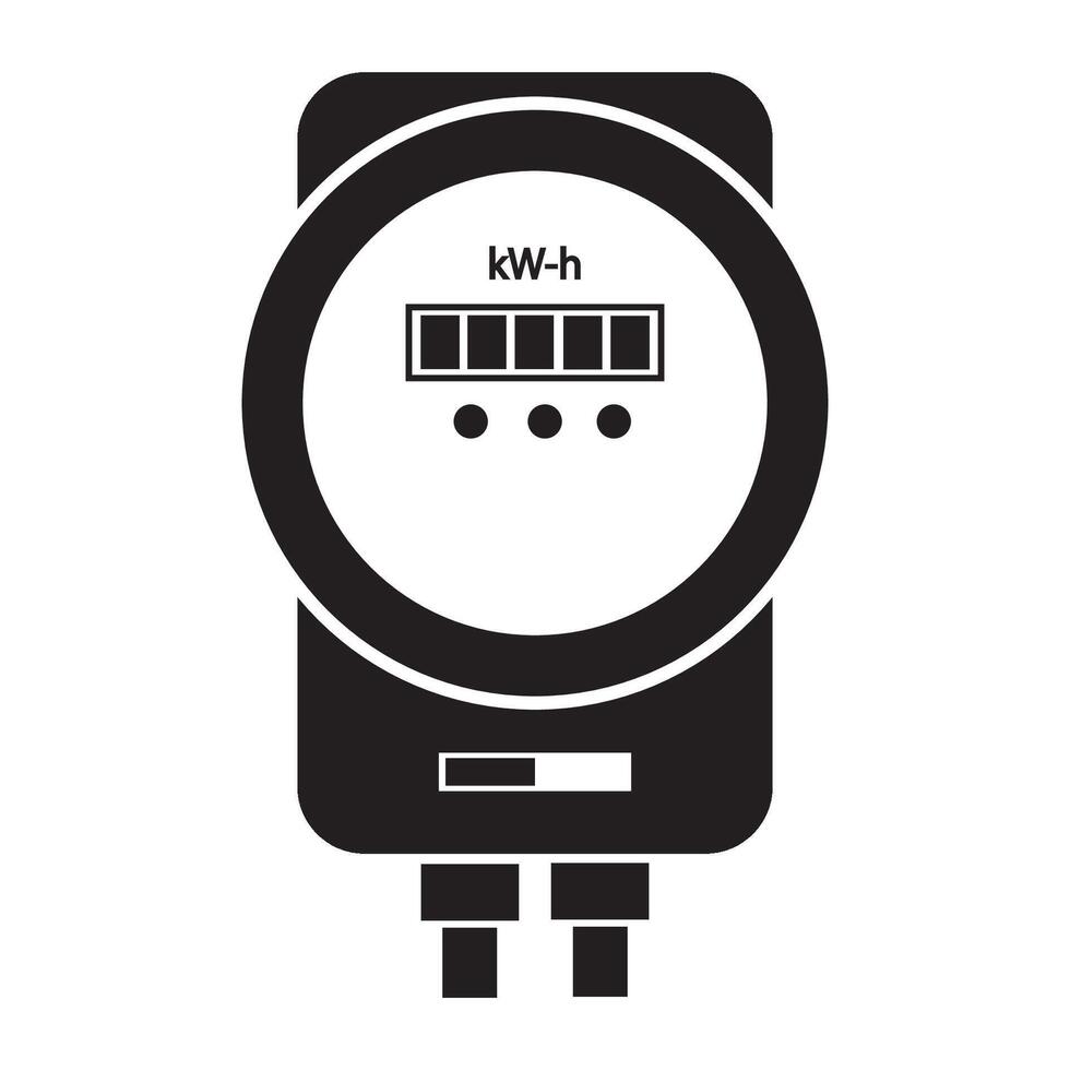 électrique mètre icône logo vecteur conception modèle