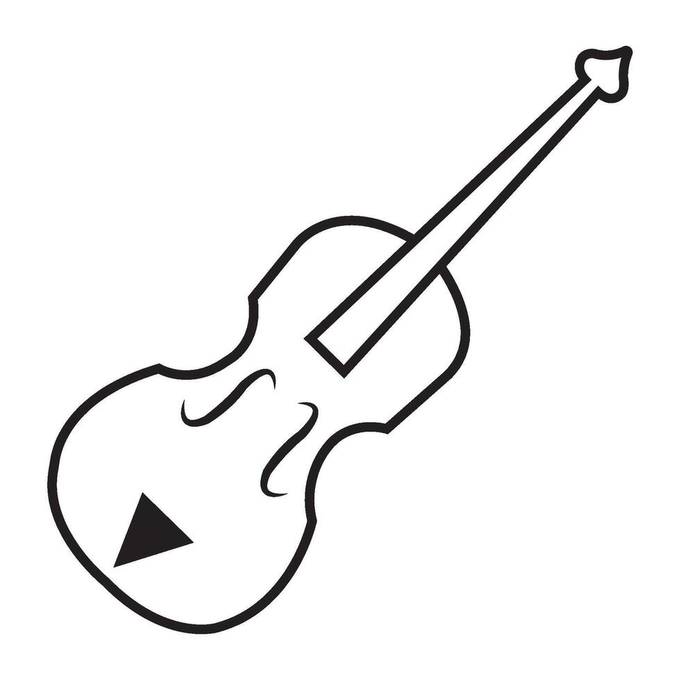 modèle de conception de vecteur de logo d'icône de violon