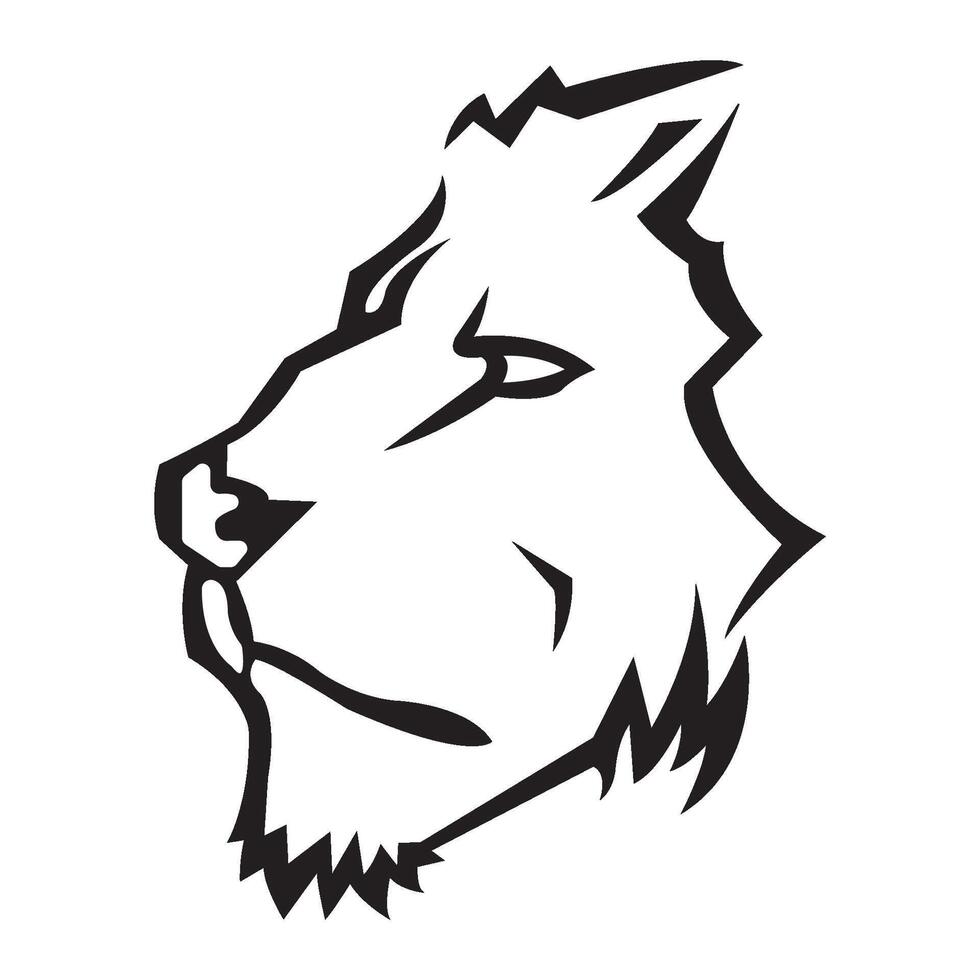 modèle de conception de vecteur de logo icône tête de lion