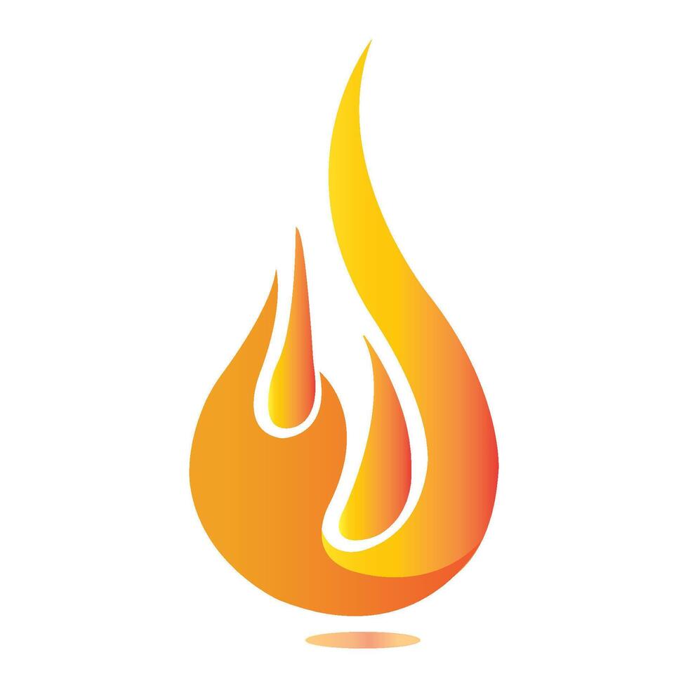 modèle de conception de vecteur de logo d'icône de feu