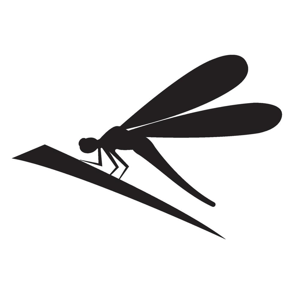 modèle de conception de vecteur de logo icône libellule