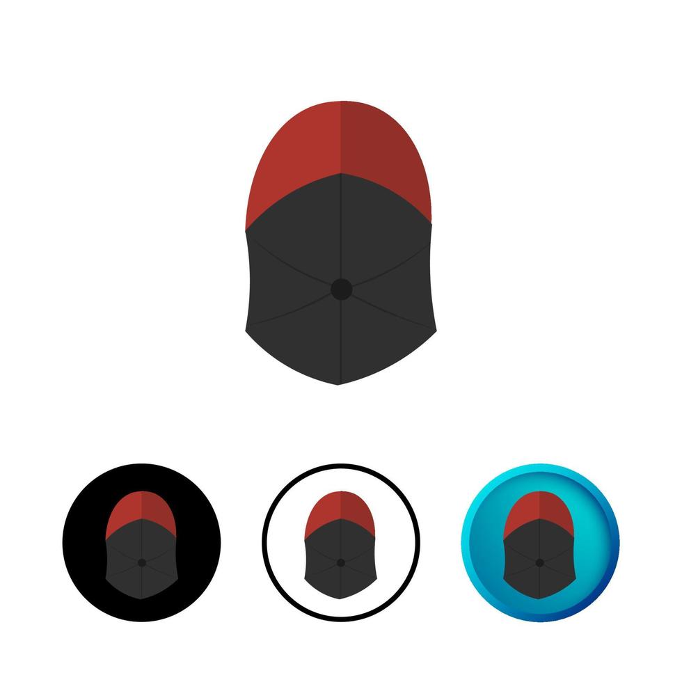 illustration d'icône de casquette abstraite vecteur