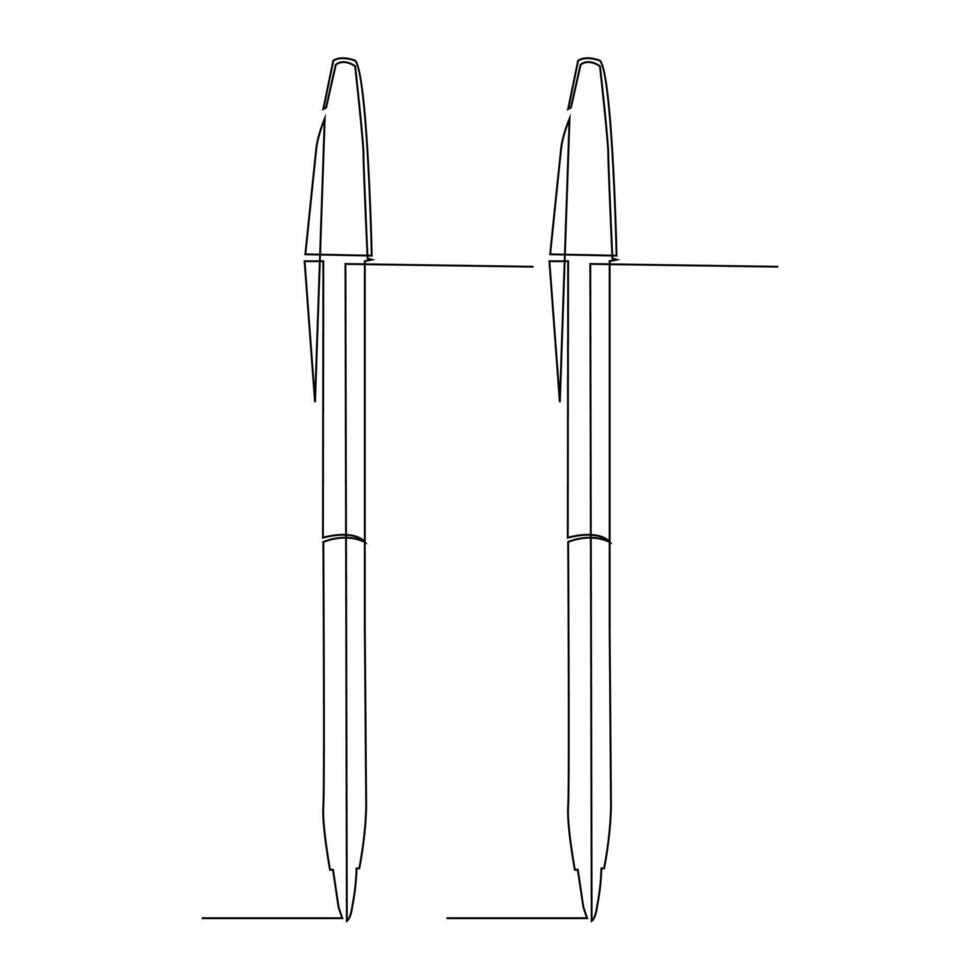 éducation stylo continu Célibataire ligne contour vecteur art dessin et Facile un ligne minimaliste conception