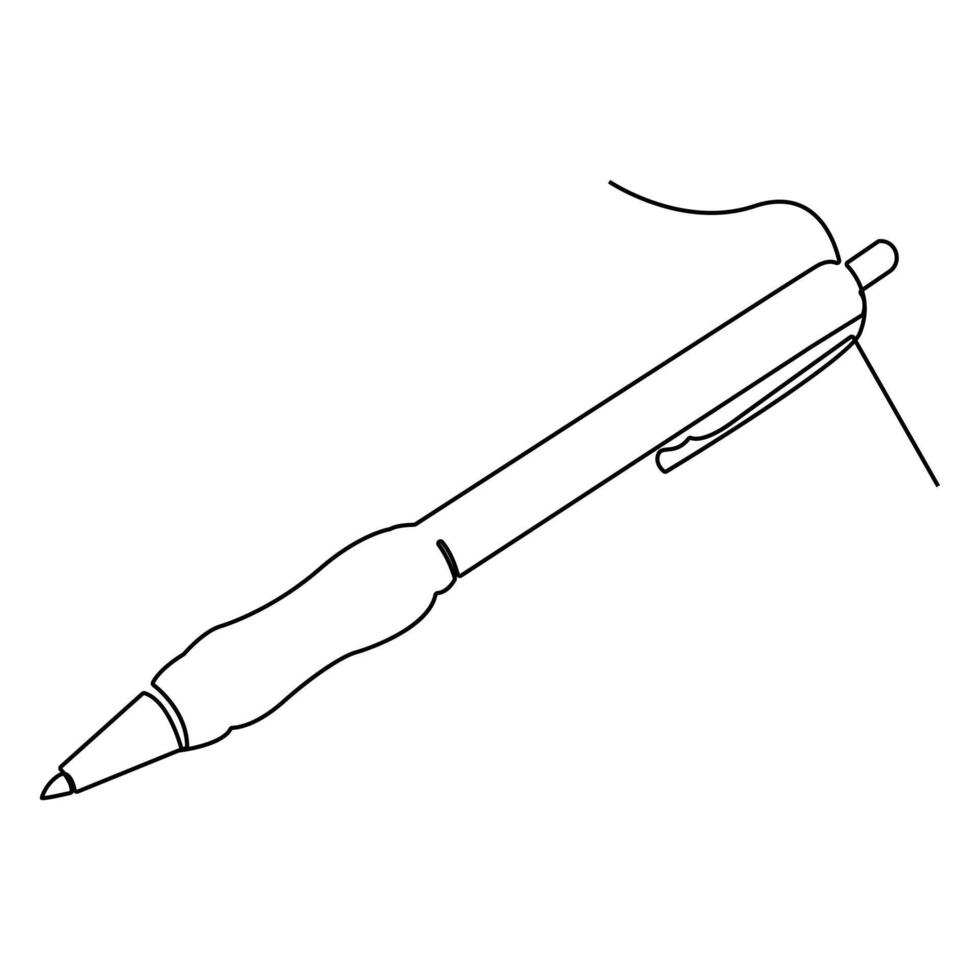 éducation stylo continu Célibataire ligne contour vecteur art dessin et Facile un ligne minimaliste conception