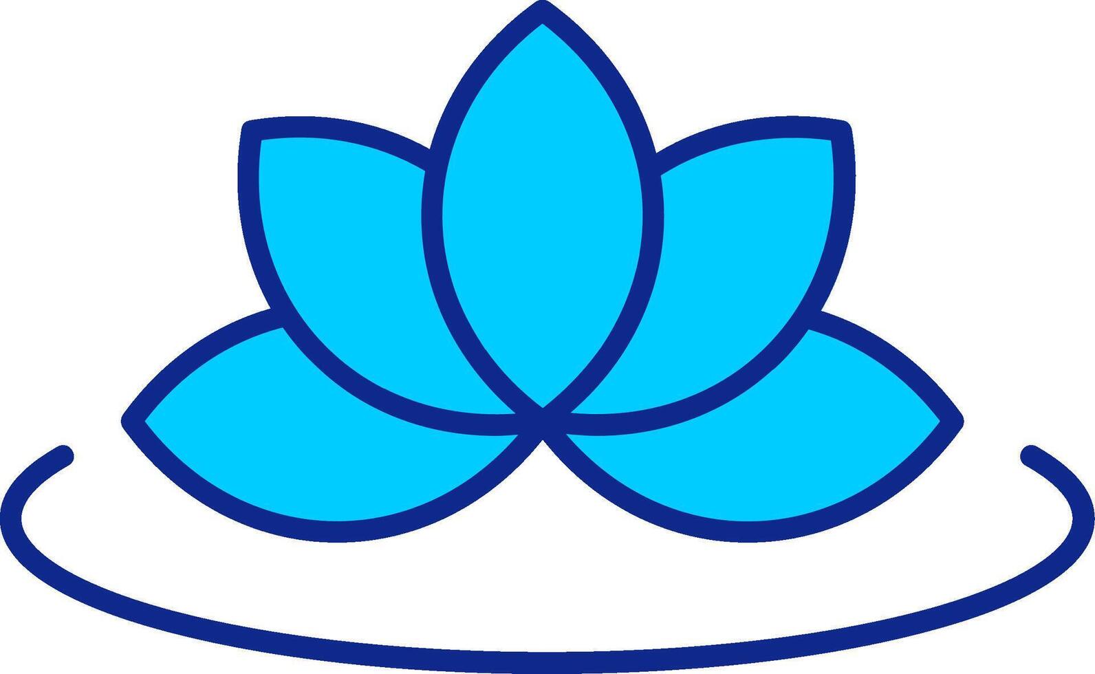lotus bleu rempli icône vecteur