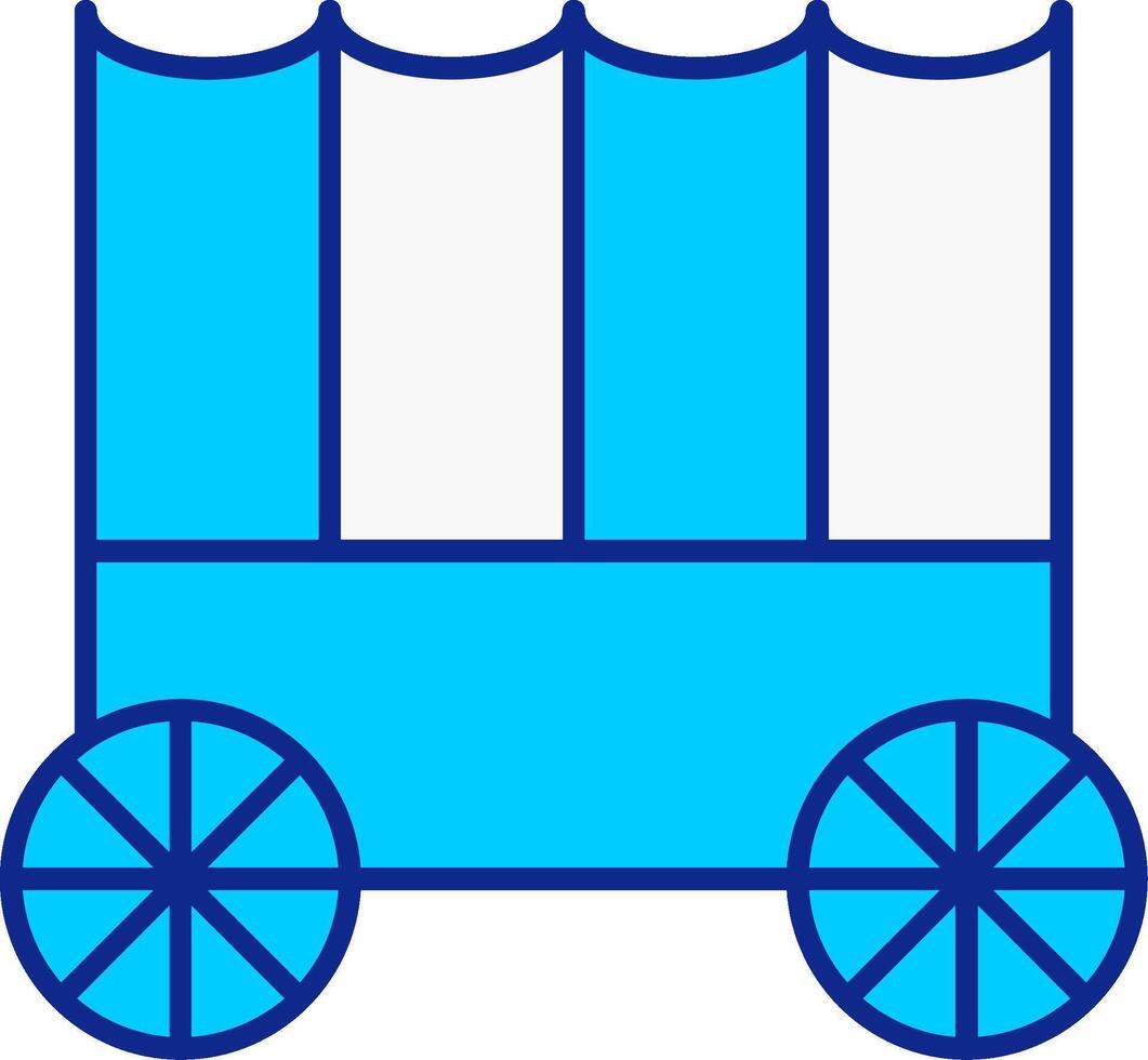le chariot bleu rempli icône vecteur
