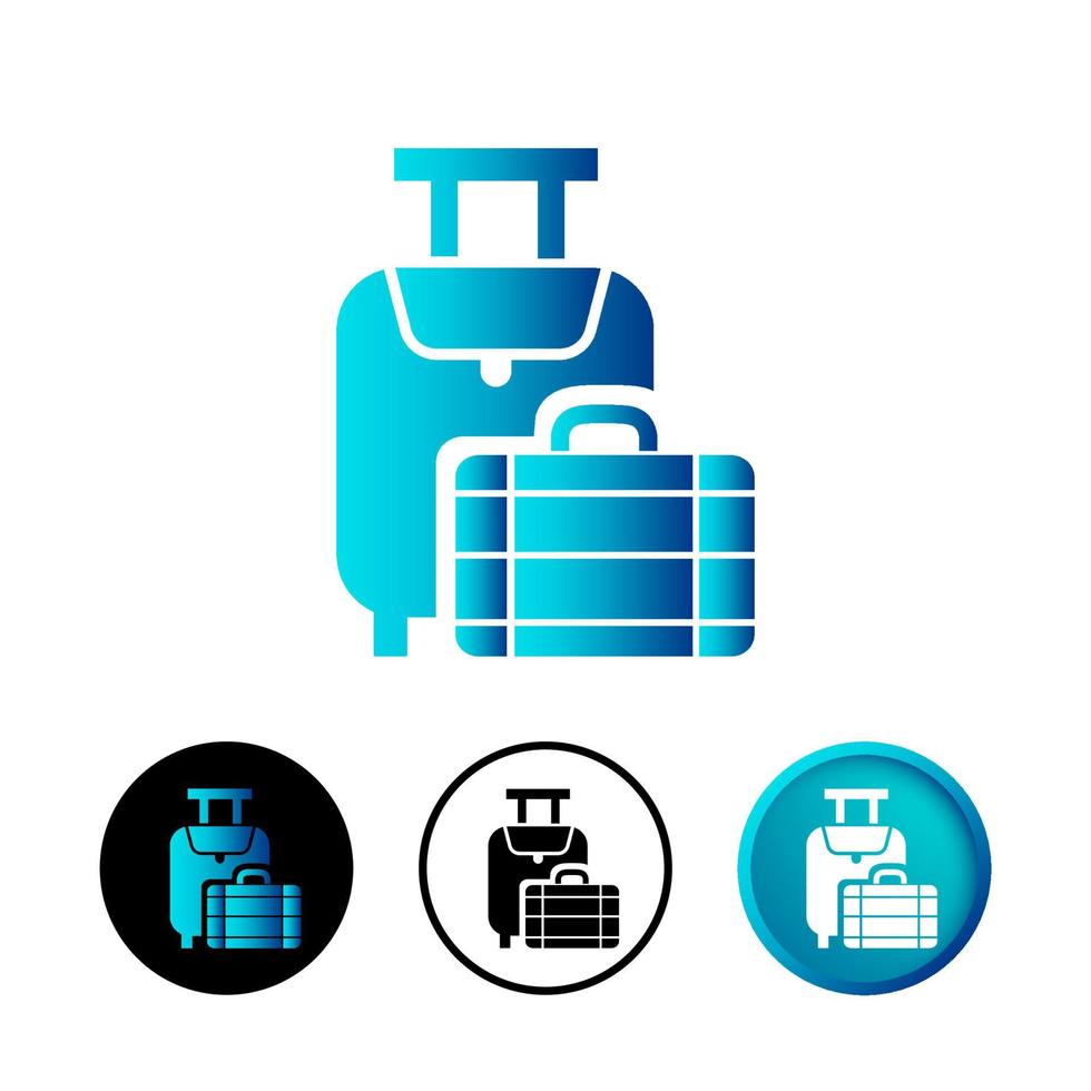 illustration d'icône de bagage abstrait vecteur