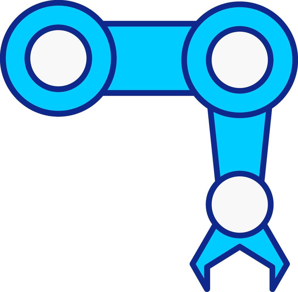 mécanique bras bleu rempli icône vecteur