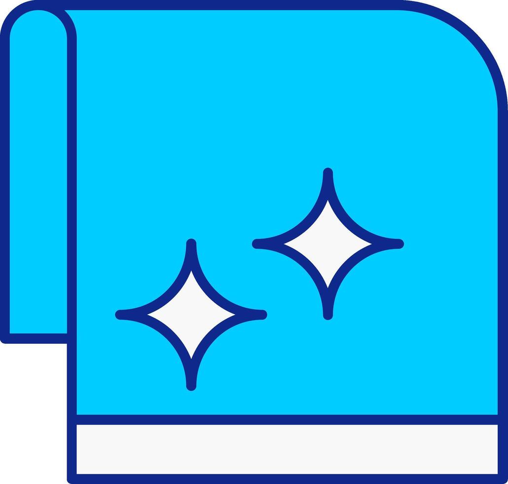 serviette bleu rempli icône vecteur