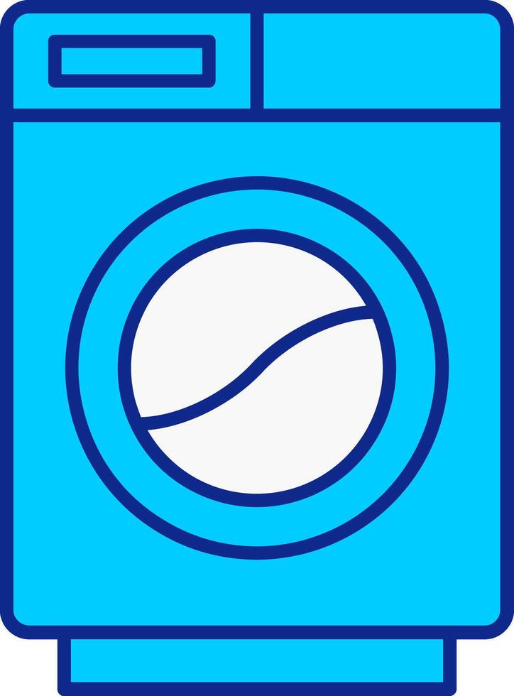 la lessive machine bleu rempli icône vecteur