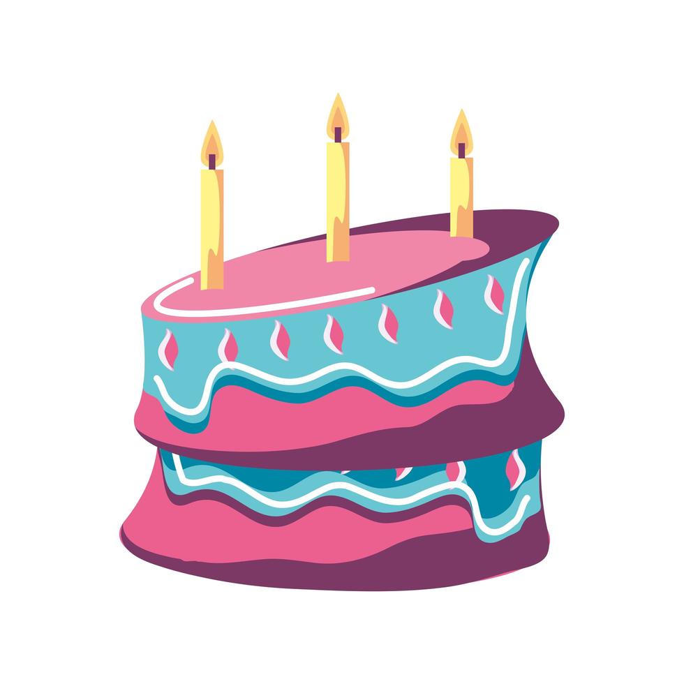 bougies de gâteau d'anniversaire vecteur