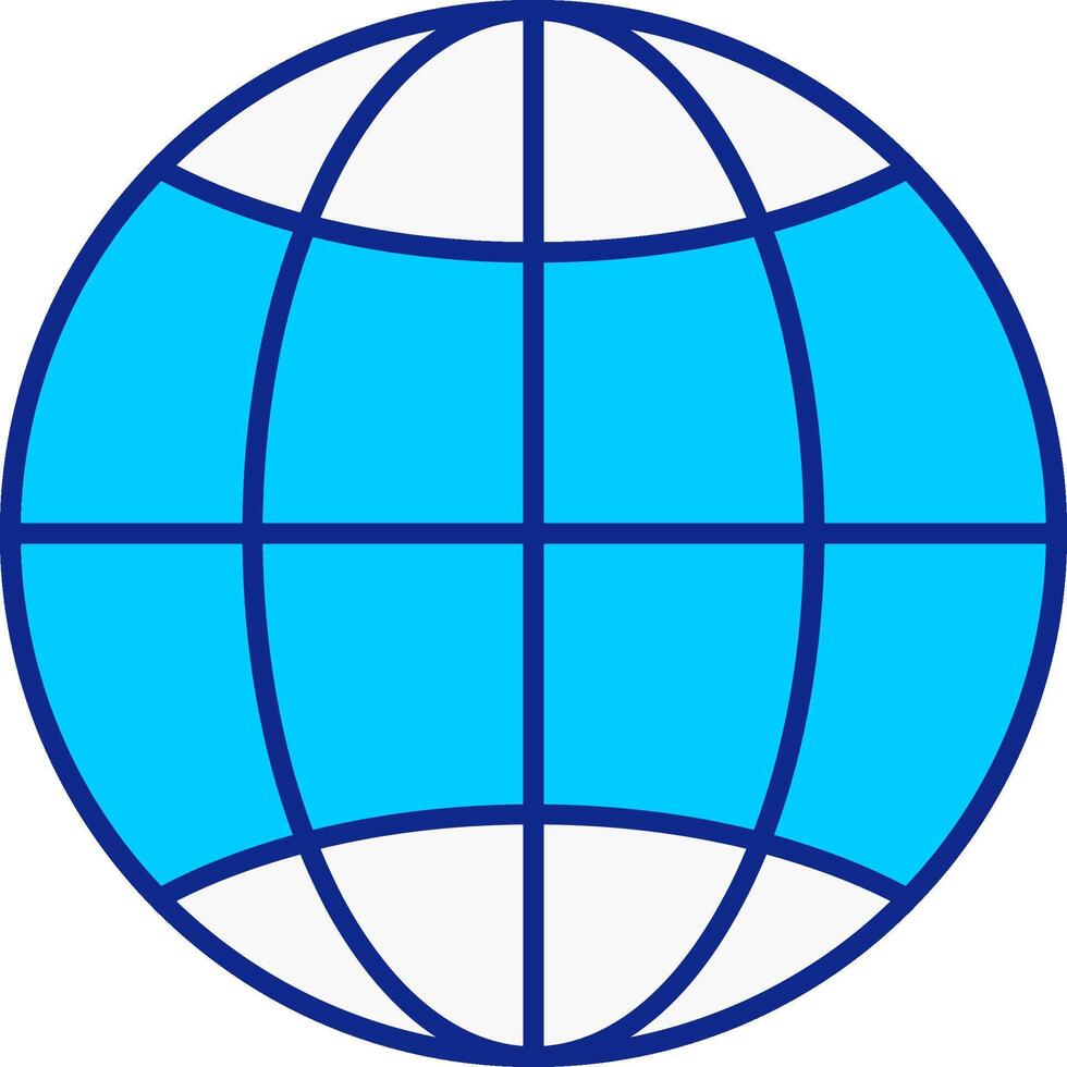 à l'échelle mondiale bleu rempli icône vecteur