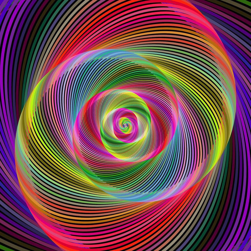 coloré abstrait fractale spirale conception Contexte vecteur