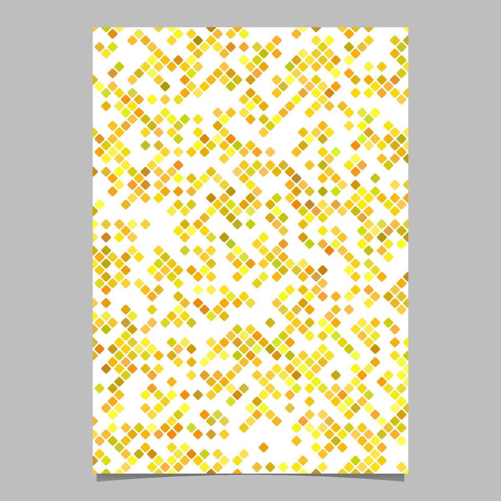 Jaune abstrait carré modèle prospectus modèle - vecteur mosaïque couverture Contexte