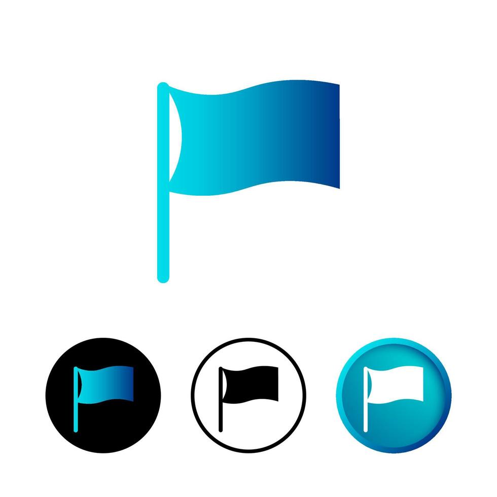 drapeau abstrait icône illustration vecteur
