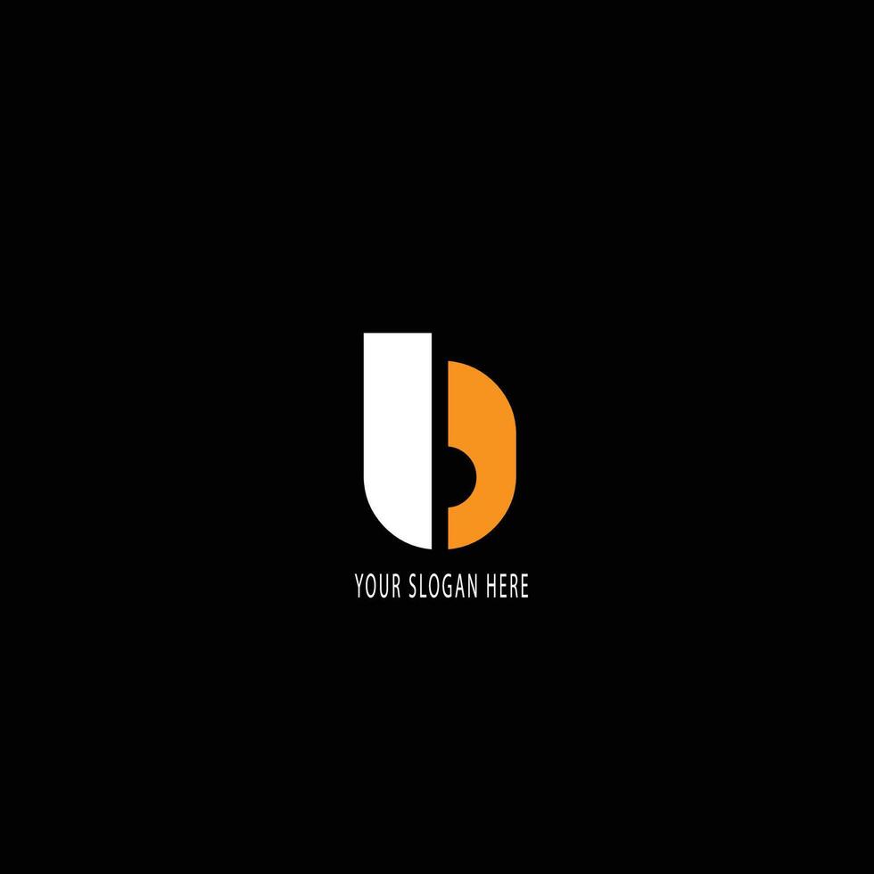 b texte logo conception différent Couleur ou style vecteur