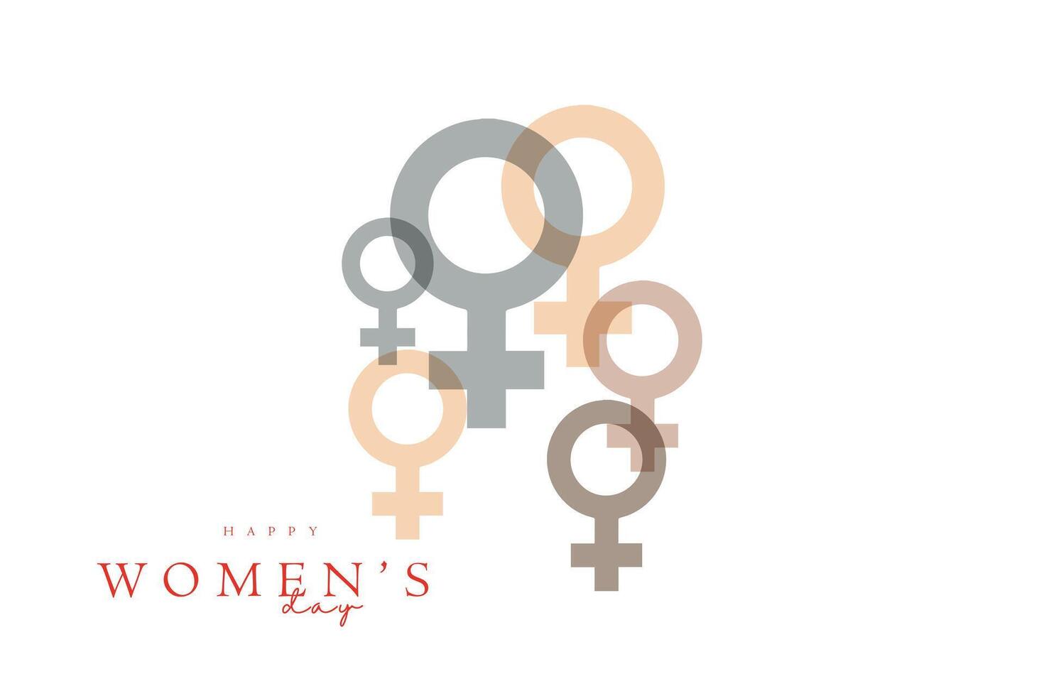 content international aux femmes journée concept bannière conception, histoire mois de femmes carte postale. vecteur illustration