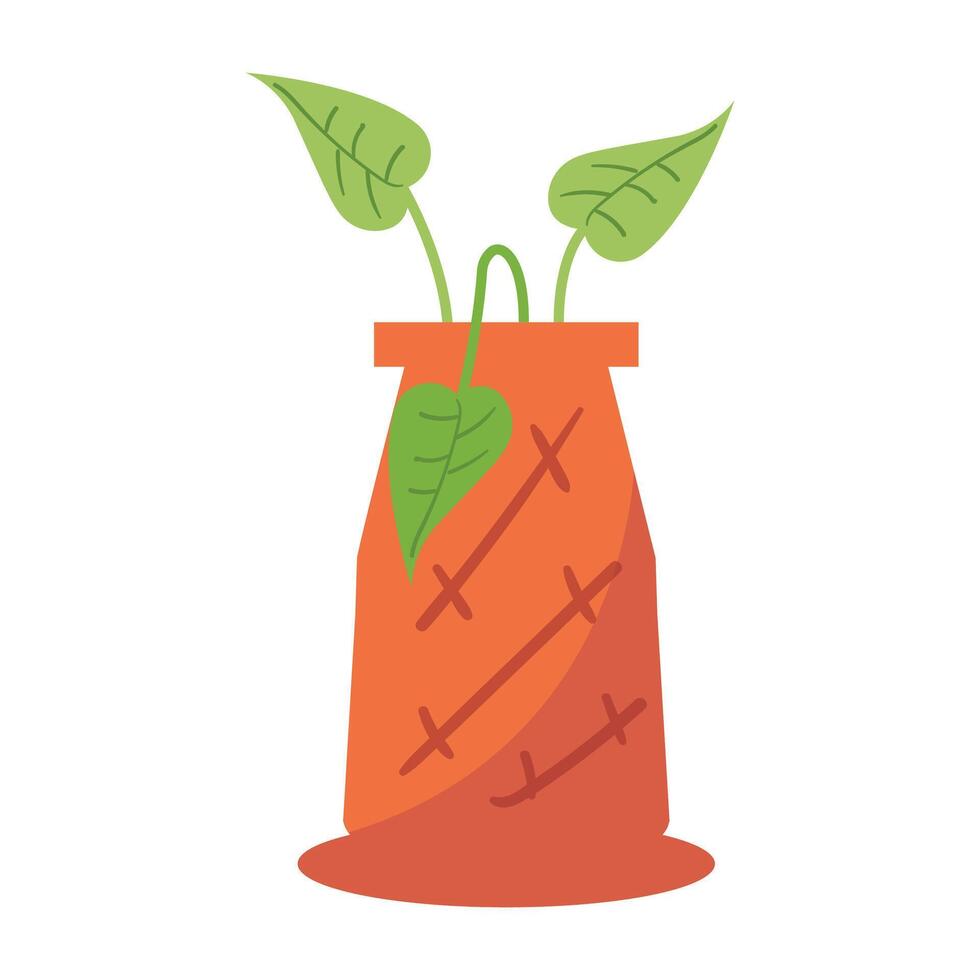 mignonne illustration les plantes dans des pots vecteur