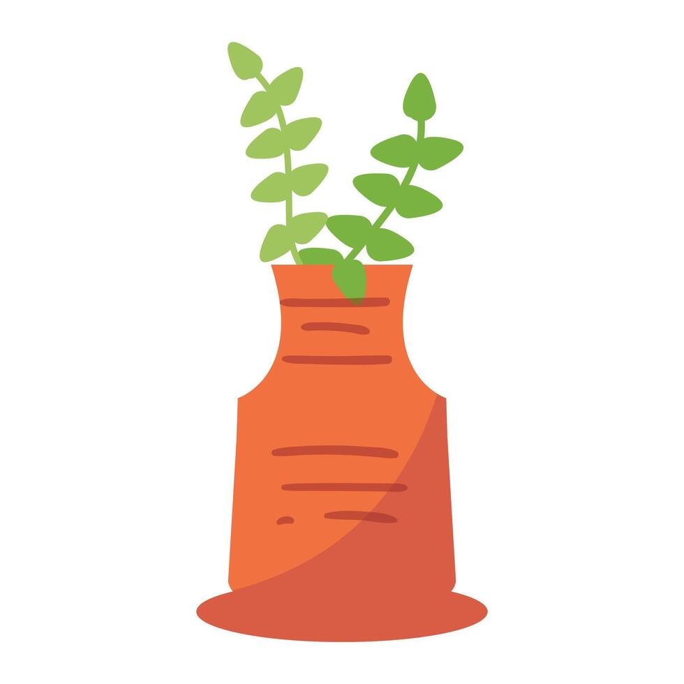 mignonne illustration les plantes dans des pots vecteur