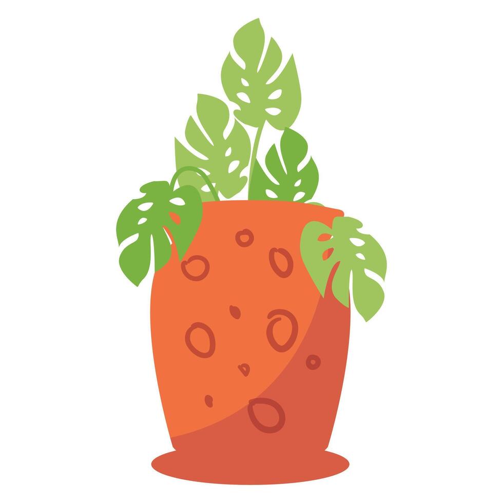 mignonne illustration les plantes dans des pots vecteur