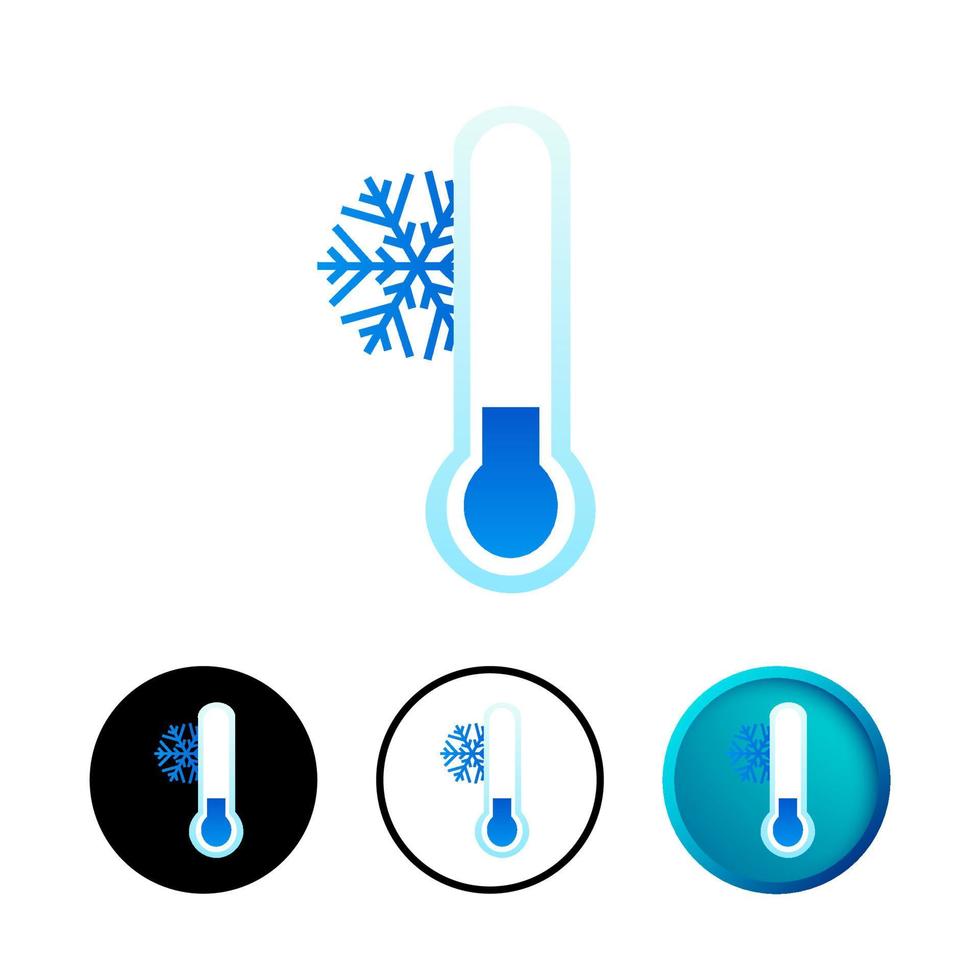 illustration abstraite de l'icône froide vecteur