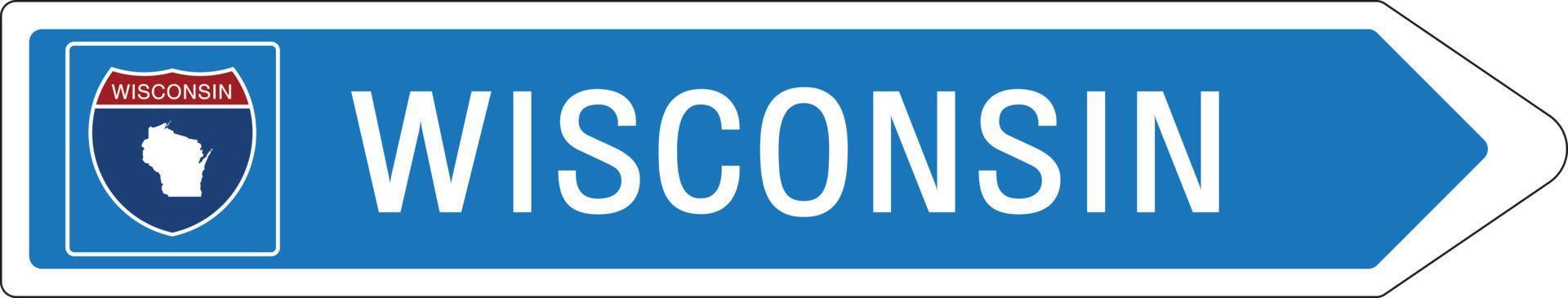 bienvenue à la signalisation sur l'autoroute à l'américaine vecteur