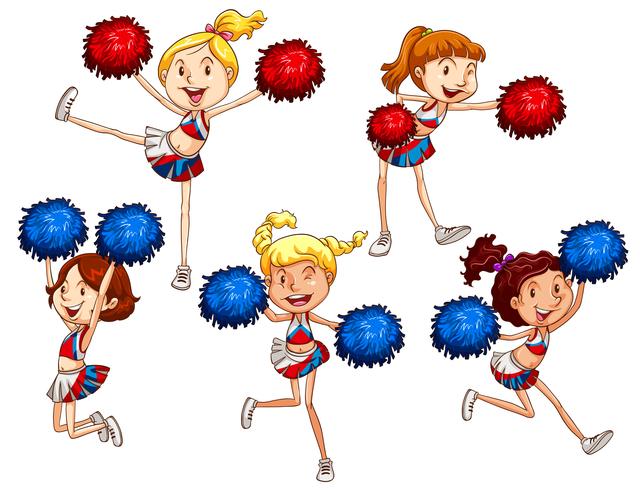 Pom pom girls vecteur