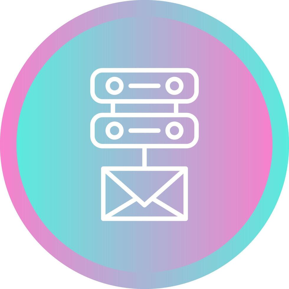 email serveur vecteur icône