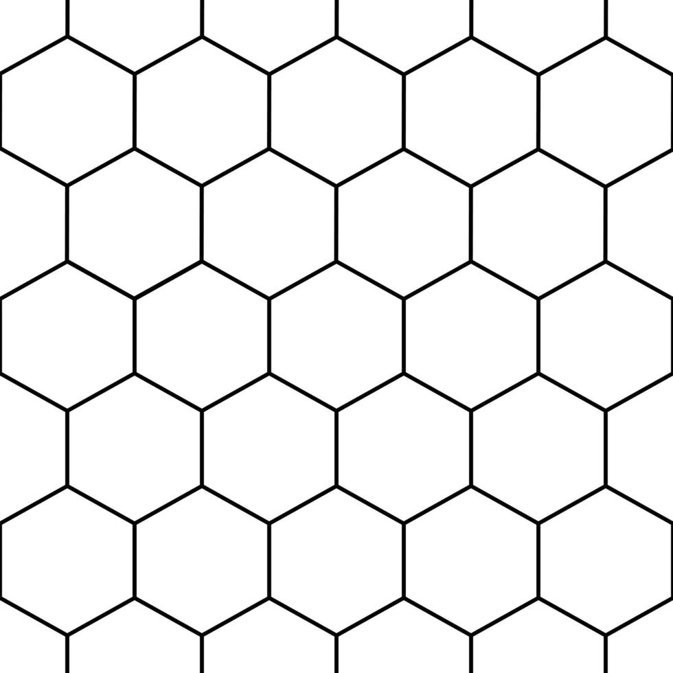 motif de coutures avec des hexagones. filet hexagonal vecteur
