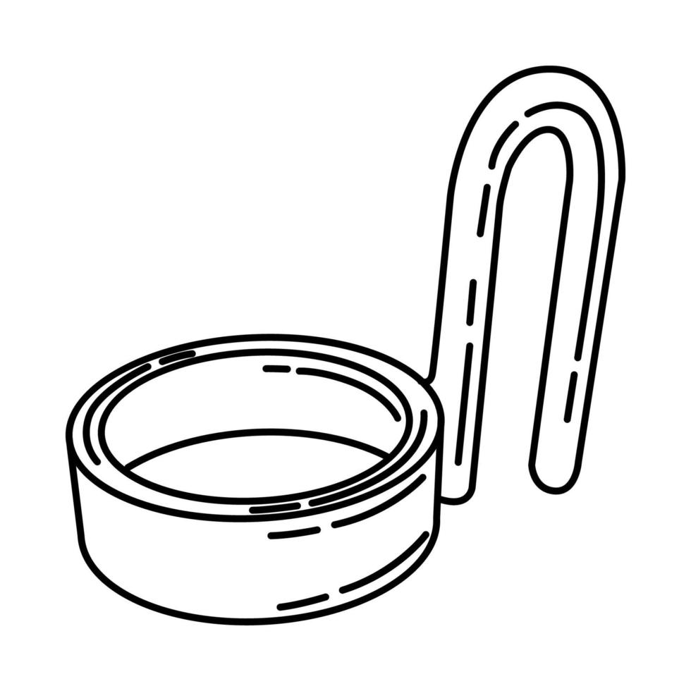 icône de coin de porte de pompier. doodle dessinés à la main ou style d'icône de contour vecteur