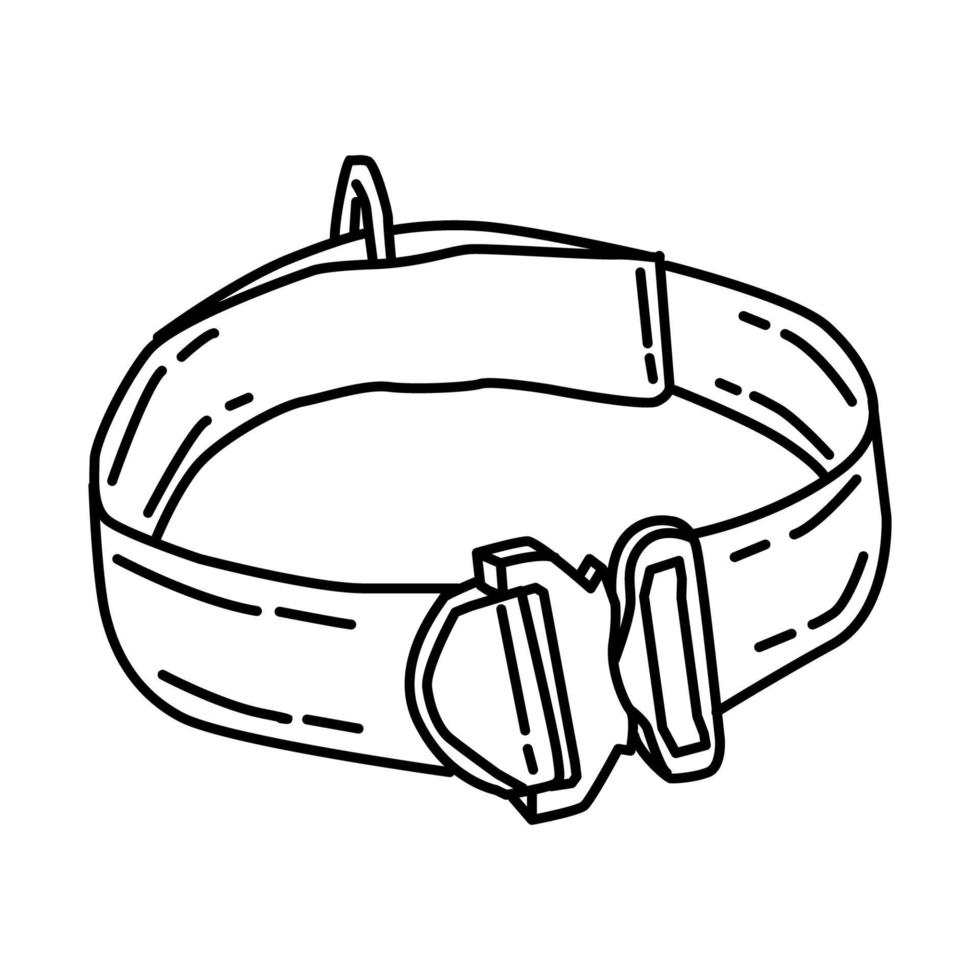 icône de ceinture de sauvetage. doodle dessinés à la main ou style d'icône de contour vecteur
