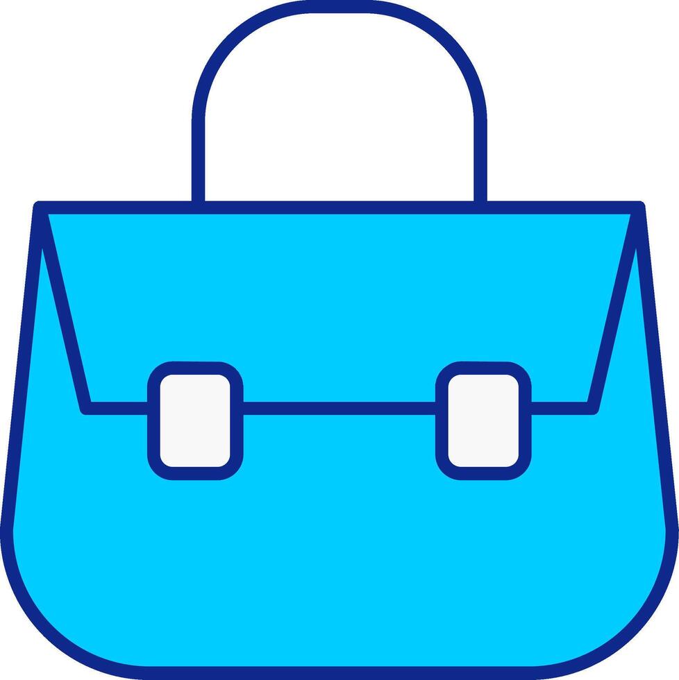 épaule sac bleu rempli icône vecteur