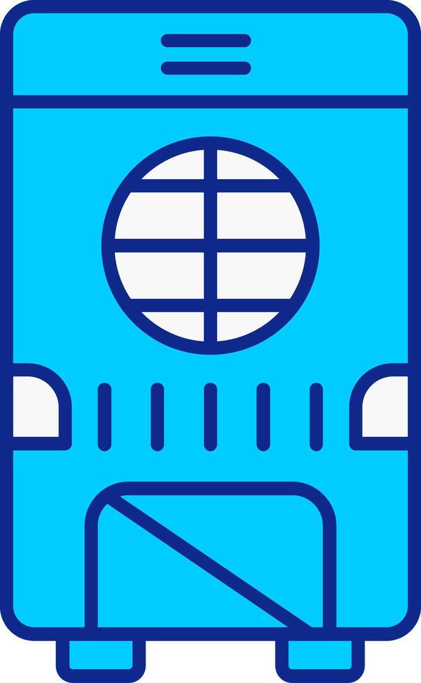 déshumidificateur bleu rempli icône vecteur