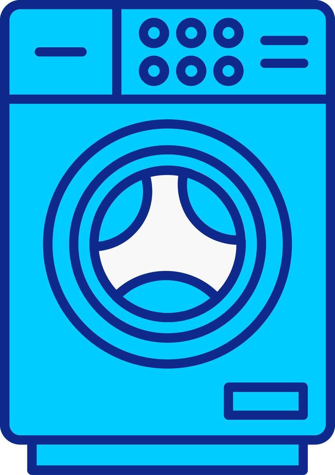 la lessive machine bleu rempli icône vecteur