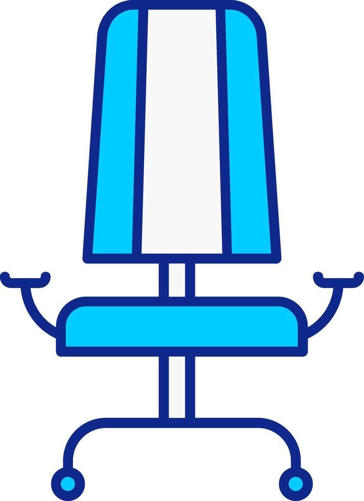 fauteuil bleu rempli icône vecteur