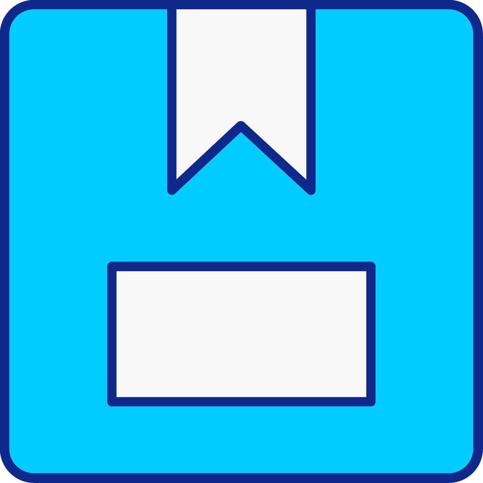 paquet boîte bleu rempli icône vecteur
