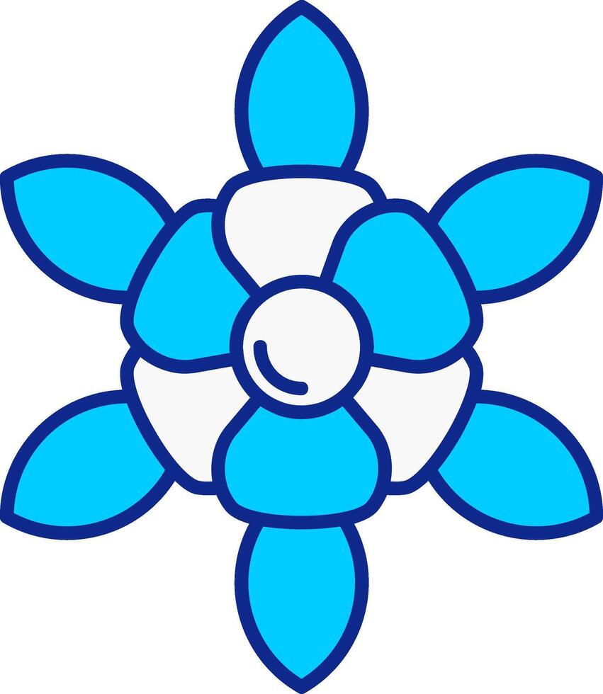 jonquille bleu rempli icône vecteur