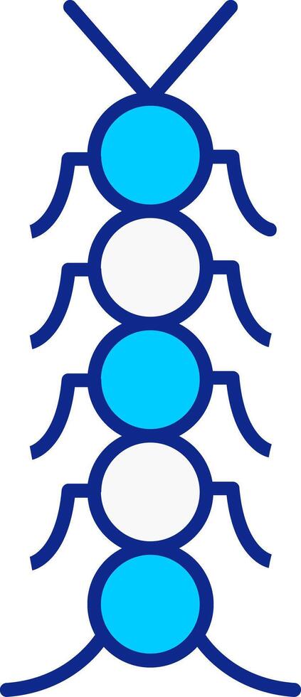 insecte bleu rempli icône vecteur