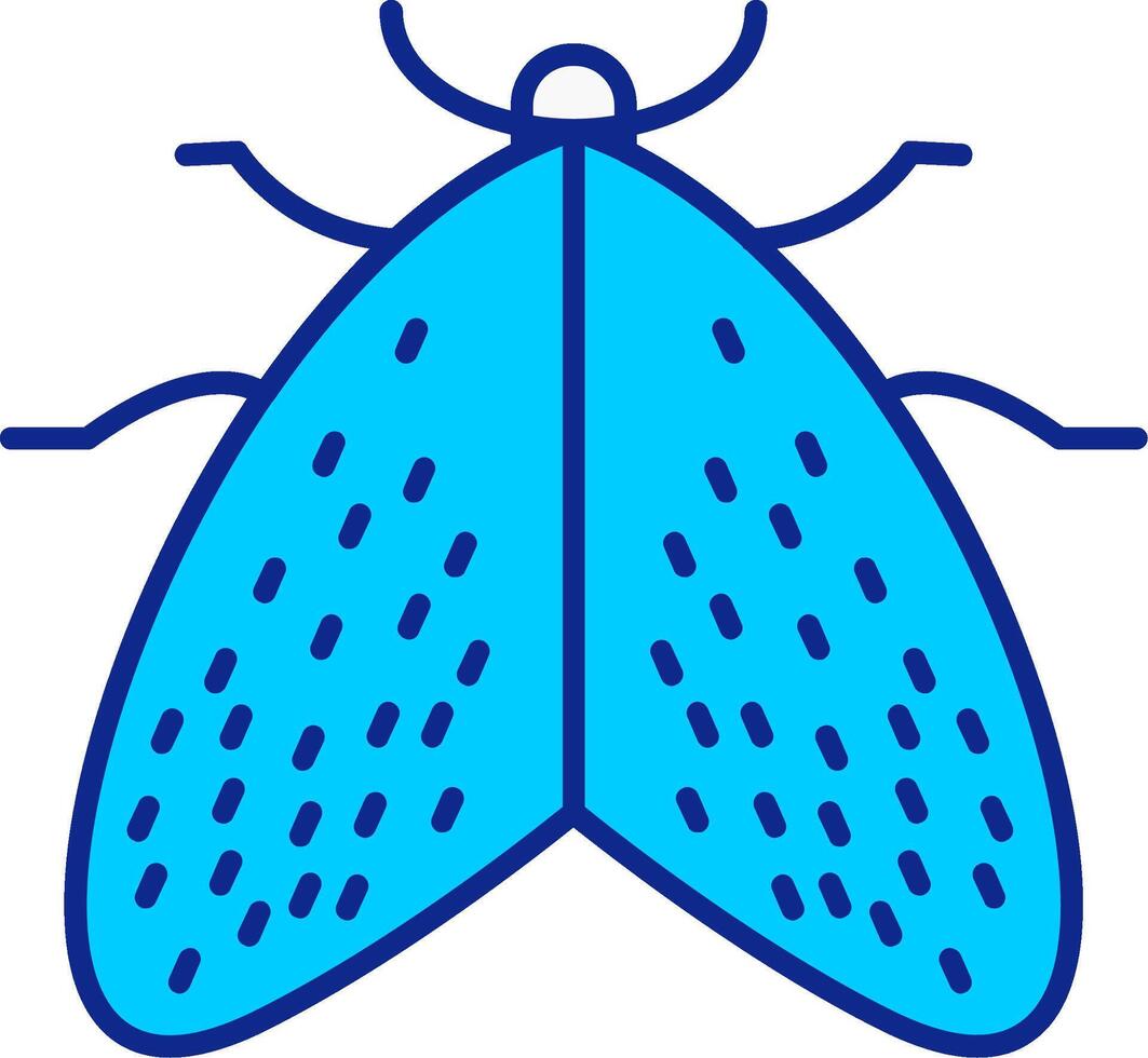 insecte bleu rempli icône vecteur