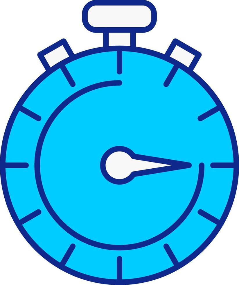 chronomètre bleu rempli icône vecteur